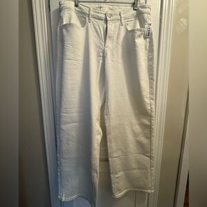 Old Navy High-Rise White Wide Leg Jeans